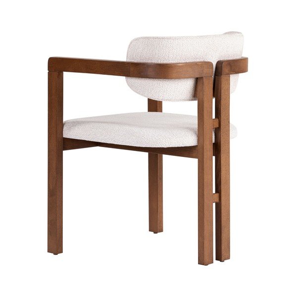 Бял трапезен стол с подлакътници Toscana – Kalune Design-image-2