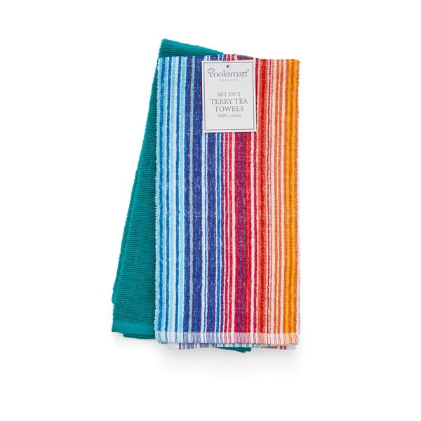 Комплект от 3 памучни кърпи за чай , 45 x 65 cm Rainbow - Cooksmart ®