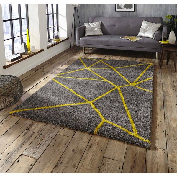 Сив и жълт килим Сив и жълт, 120 x 170 cm Royal Nomadic - Think Rugs-image-1