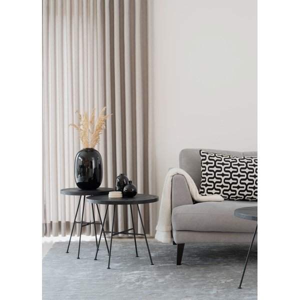 Комплект от 2 черни маси за съхранение с плотове от борова дървесина Grafton - Rowico-image-1