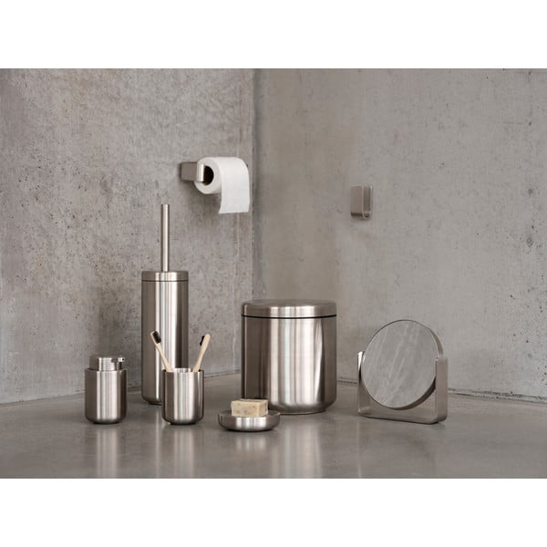 Диспенсер за сапун от неръждаема стомана в матово сребрист цвят 250 ml Ume Steel – Zone-image-2