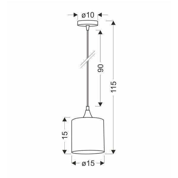 Тъмнозелена висяща лампа с текстилен абажур ø 15 cm Patti - Candellux Lighting-image-2