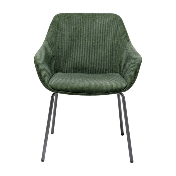 Комплект от 2 зелени кадифени стола с подлакътници Avignon - Kare Design-image-1