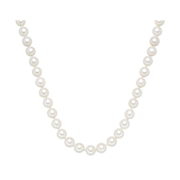 Náhrdelník s bílými perlami Pearldesse Organic, délka 40 cm