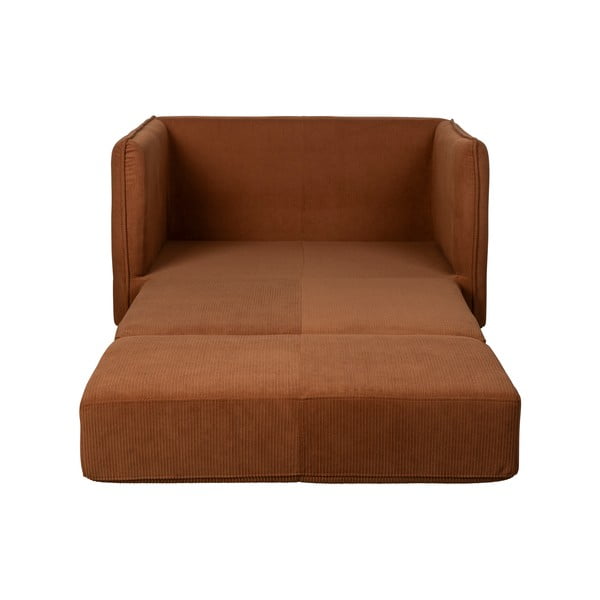 Оранжево-кафяво кресло Jopie – White Label-image-3