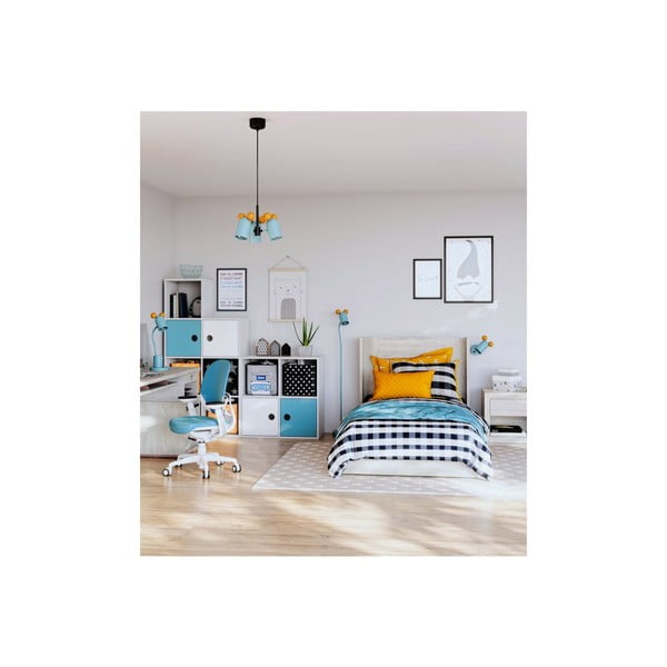 Светлосиня подова лампа с метален абажур (височина 133,5 cm) Mouse – GTV-image-1