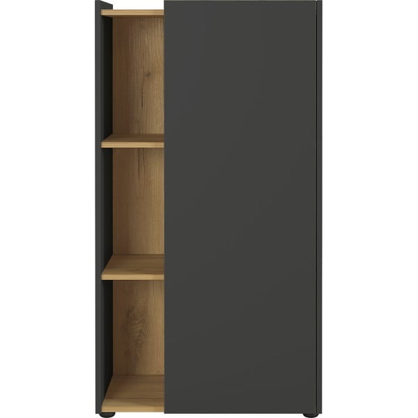 Тъмно сив шкаф за книги в дъб 62x115 cm Austin - Germania