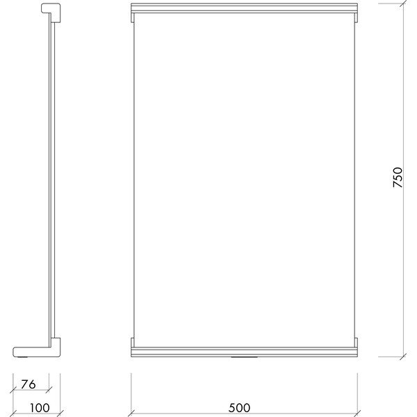 Стенно огледало с рафт масивно дърво 50x75 cm Lun – noo.ma-image-4