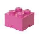 Розова квадратна кутия за съхранение - LEGO®