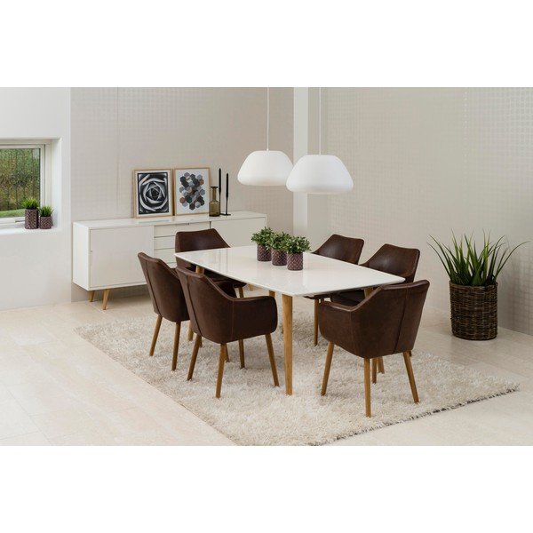 Кафяв фотьойл Nora - Actona-image-1