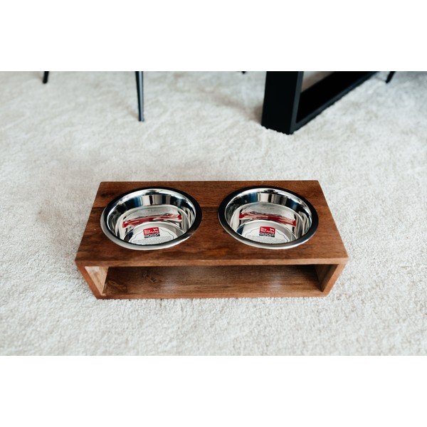 Дървен  комплект купички с основа за куче Dog Fantasy – Plaček Pet Products-image-3