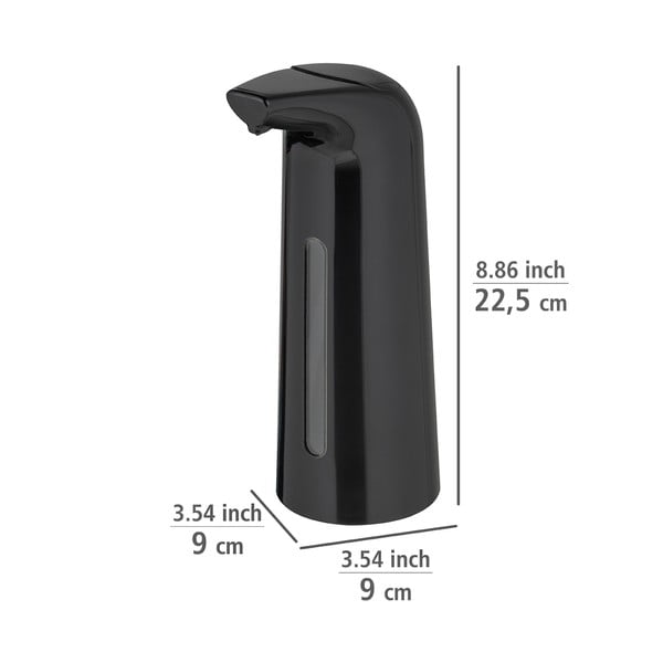 Черен автоматичен пластмасов дозатор за сапун 0,4 л Larino - Wenko-image-3