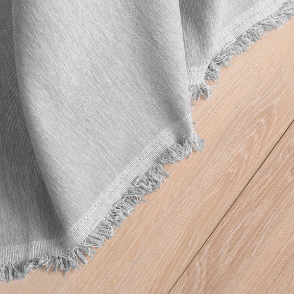 Светлосиво покривало за легло от шенил 220x240 cm Talo – Filumi-image-3