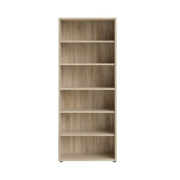 Модулен шкаф за книги в дъбов декор в естествен цвят 89x222 cm Prima - Tvilum