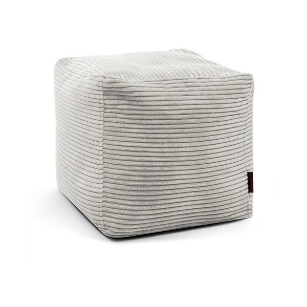 Кремав пуф от рипсено кадифе Up! MooG – SLOWDOWN