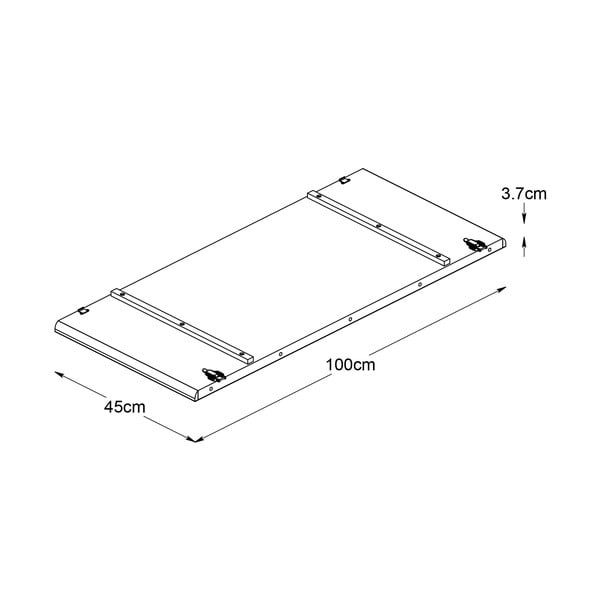 Допълнителен плот за маса от дъб 45x100 cm Carno - Unique Furniture-image-1