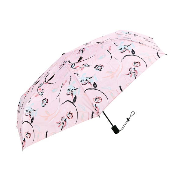 Сгъваем розов чадър Flowery, ø 87 cm - Miss Étoile