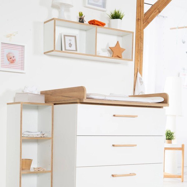 Бяла детска етажерка за стена 90x29 cm Finn - Roba-image-3