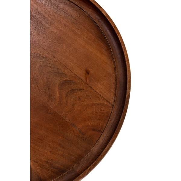 Тъмнокафява кръгла масичка за кафе от масивно манго ø 80 cm Rose – MOME-image-2