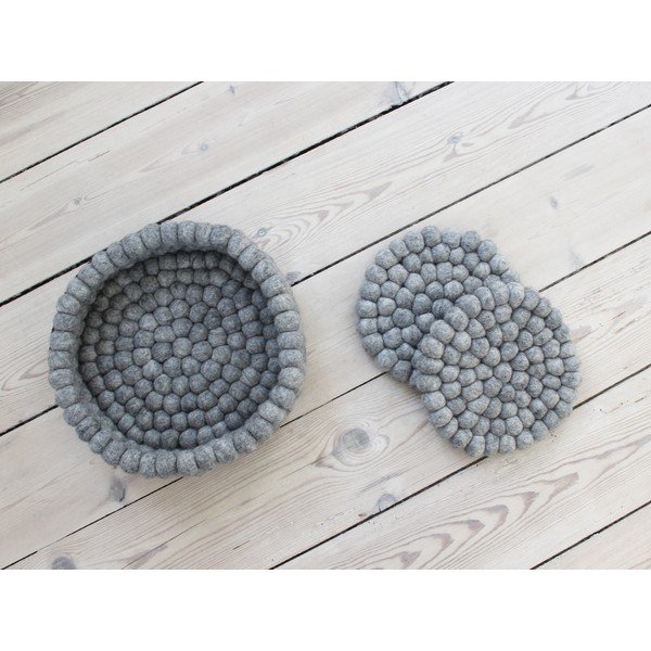 Подложка за топки от сива стоманена вълна Подложка за топки, ⌀ 20 cm - Wooldot-image-3