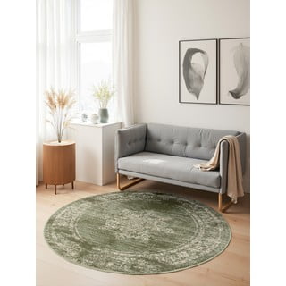 Зелен кръгъл килим ø 120 cm Gloria Lydia – Hanse Home