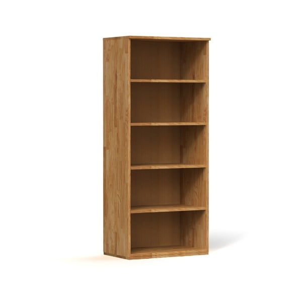 Дъбова дървена етажерка за книги 74x176 cm Vento - The Beds