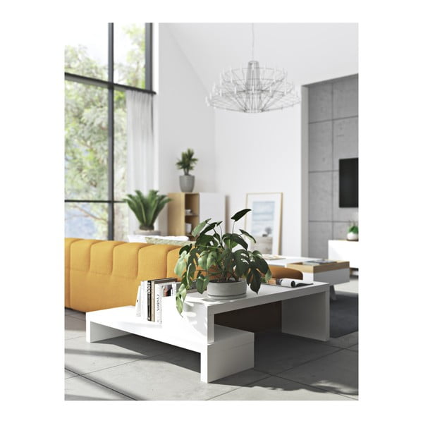 Бяла променлива маса за телевизор орех Cliff - TemaHome-image-1