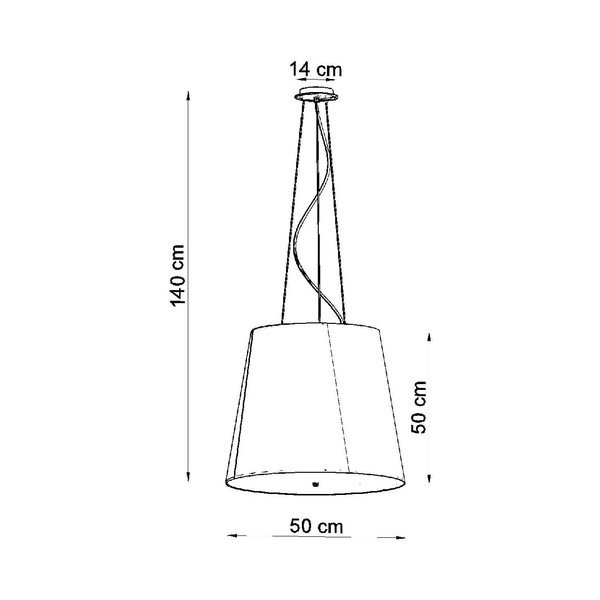 Черна висяща лампа със стъклен абажур ø 50 cm Tresco - Sollux-image-4