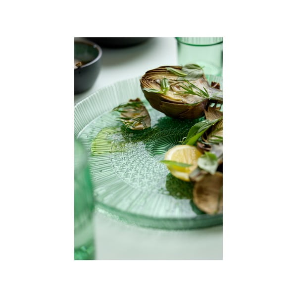 Зелена стъклена чиния за сервиране ø 30 cm Kusintha - Bitz-image-3