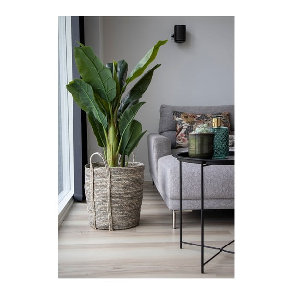 Сива кошница за съхранение, изработена от царевични листа Udine - House Nordic-image-2