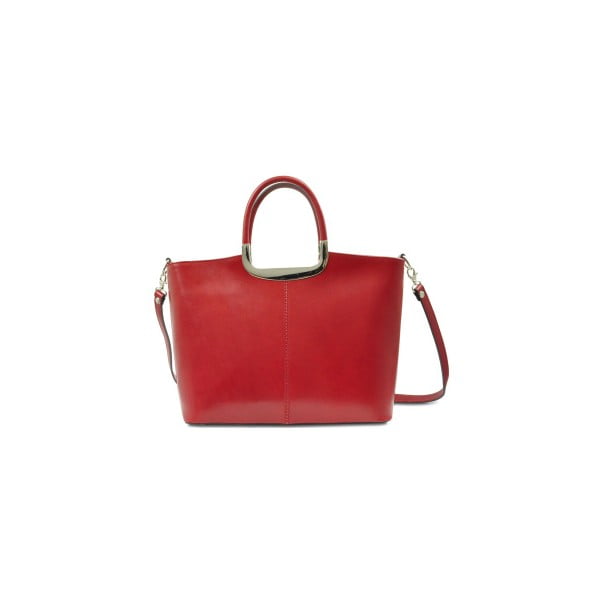 Червена кожена чанта Violaine - Infinitif