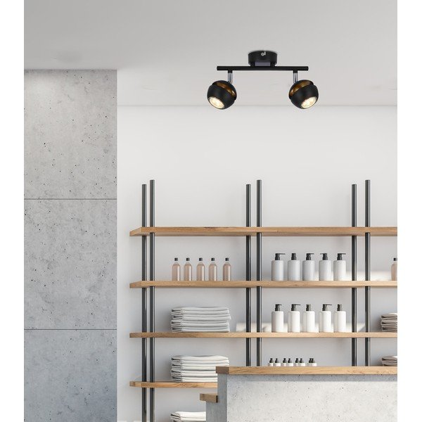 Таванна лампа с метален абажур в черно и златисто 8x32 cm Boni - Candellux Lighting-image-1