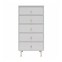 Светлосив висок скрин 70x141 cm Elizabeth – CosmoLiving by Cosmopolitan