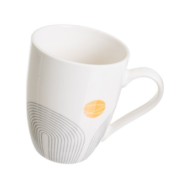 Бели глинени чаши в комплект от 4 бр. 350 ml Sunset – Casa Selección-image-2