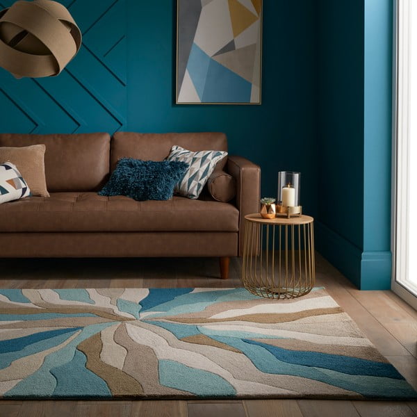 Тюркоазен килим 170x120 cm Zest Infinite - Flair Rugs-image-1