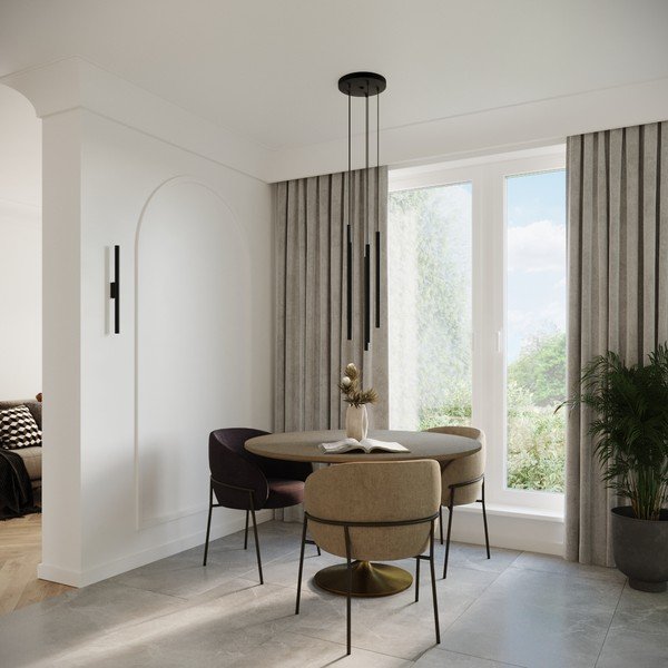 Черно метално висящо осветително тяло ø 25 cm Fideus – Sollux-image-3