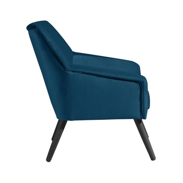 Фотьойл от синьо кадифе с черни крака Alegro - Max Winzer-image-3