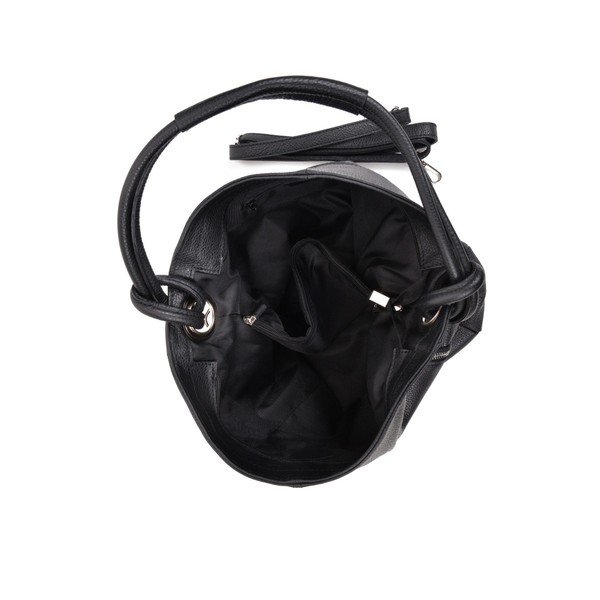 Černá kožená kabelka Anna Luchini Smiela-image-2