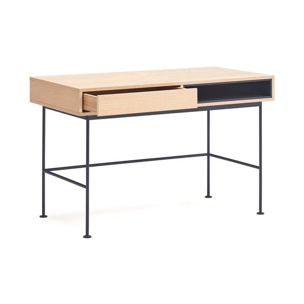 Работна маса с дъбов плот 60x120 cm Yoko – Teulat-image-2