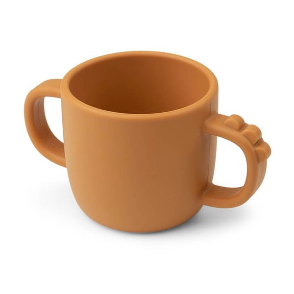 Жълта силиконова бебешка чаша 0,17 л Croco - Done by Deer-image-2