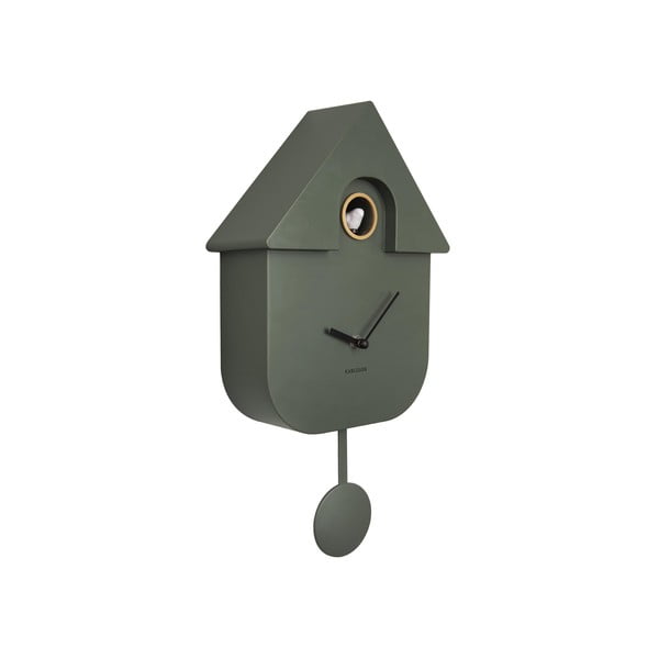 Зелен стенен часовник , 21,5 x 41,5 cm Modern Cuckoo - Karlsson-image-2