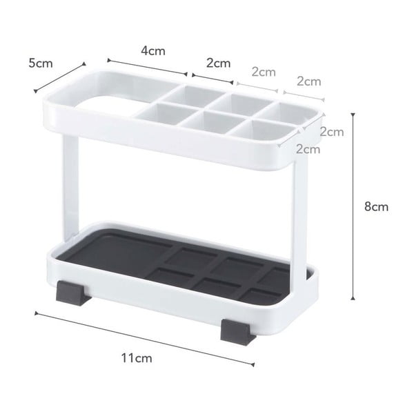 Бял държач за четки и паста за зъби Tower - YAMAZAKI-image-2