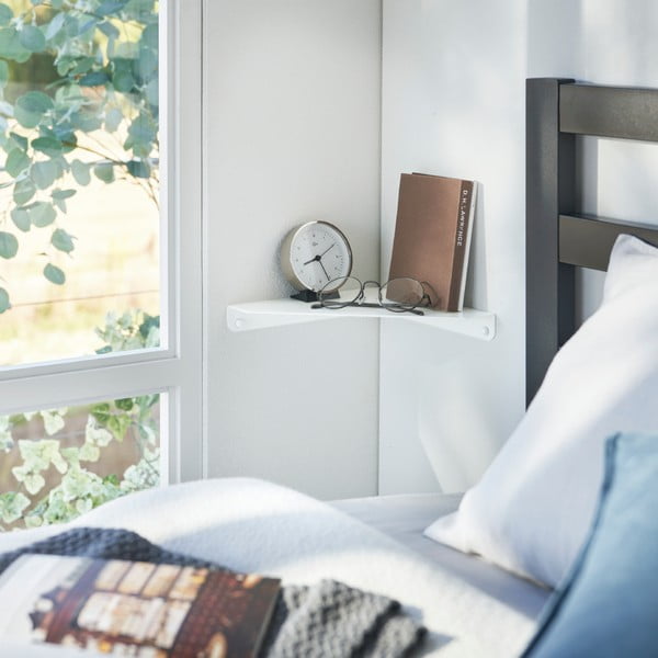 Бял ъглов метален рафт 22 cm Tower - YAMAZAKI-image-2