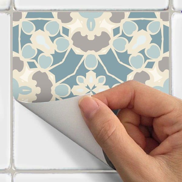 Комплект от 24 декоративни стикера за стена Подводна градина, 10 x 10 cm - Ambiance-image-3