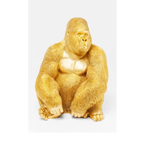 Декоративна скулптура в златист цвят Gorilla Monkey - Kare Design