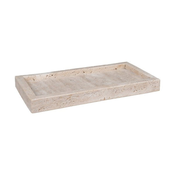 Каменен декоративен поднос 15x30,5 cm Travertine – House Nordic-image-2