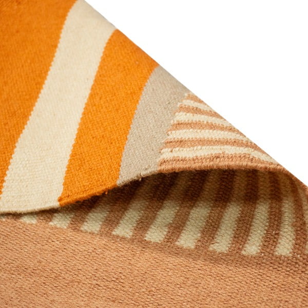 Бежово-оранжев двустранен външен килим от рециклирана пластмаса , 80 x 180 cm Bella - Green Decore-image-4