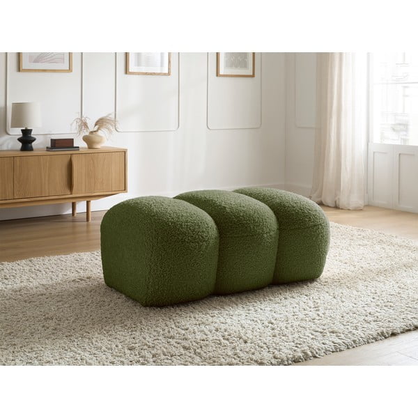 Зелена табуретка  от прежда с примки от букле Hippolyte – Bobochic Paris-image-1