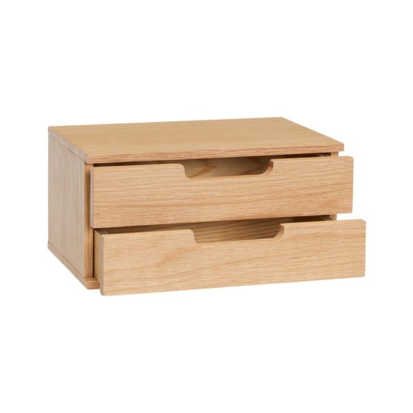 Висящо нощно шкафче с рафтове от дъб в естествен цвят AtHand - Hübsch-image-3