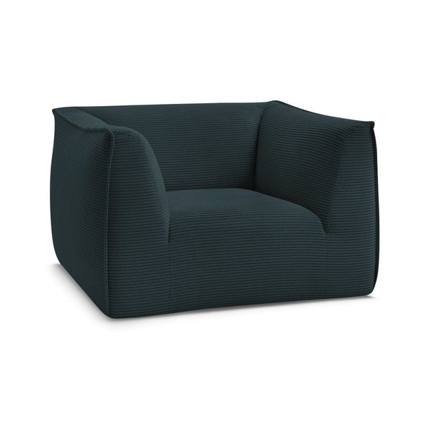 Тъмносиньо кресло от рипсено кадифе Giorgia – Bobochic Paris